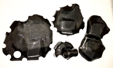 SET 4x Limadeckel, Zündgeberdeckel/Anlasser, Kupplungsdeckel, Wasserpumpe Protektor SUZUKI GSXR600 GSXR750 2004 2005 K4 K5 CARBON